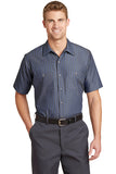 Red Kap® Short Sleeve Striped Industrial Work Shirt