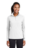 Sport-Tek® Ladies Sport-Wick® Textured 1/4-Zip Pullover
